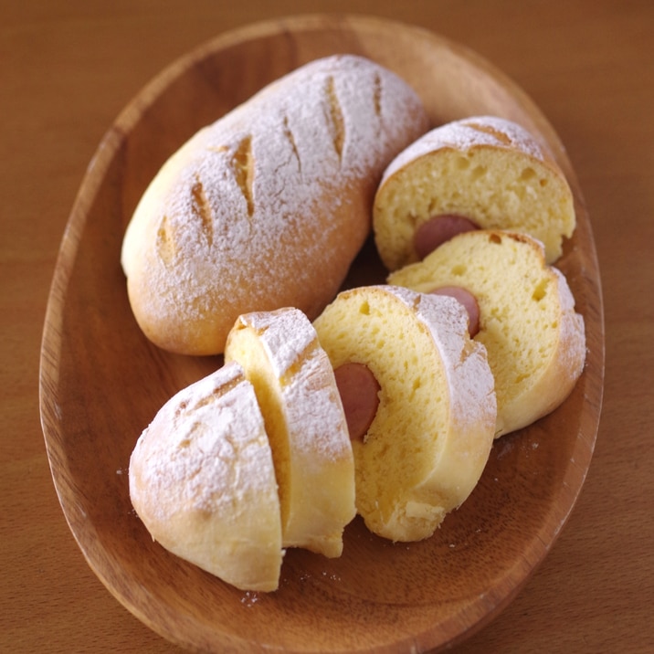 簡単ソーセージドッグ☆ホットケーキミックスのパン